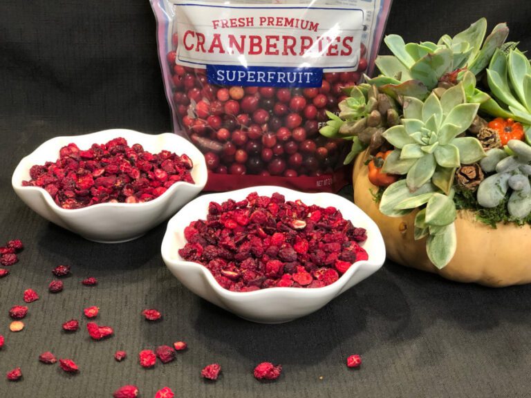 Oil Free Dehydrated Fresh Cranberries Healthy Cooking with Shayda